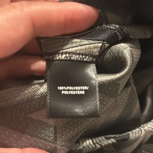 Lafayette 148 New York Silver Black Diamond Print Cropped Dressing Pants- Size 2 - Picture 6 of 7